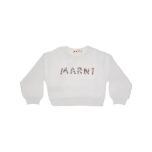 Outlet Floral logo print crewneck sweatshirt Kids Clothing