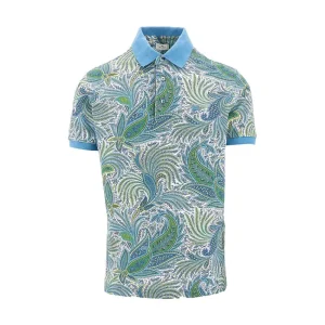 Clearance Floral Paisley print piquet polo shirt T-Shirts And Polo Shirts
