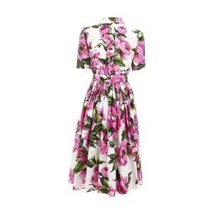 Discount Floral poplin midi shirt dress Dresses