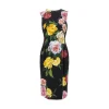 Clearance Floral print silk charmeuse dress Dresses