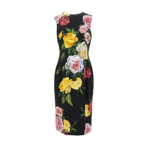 Clearance Floral print silk charmeuse dress Dresses