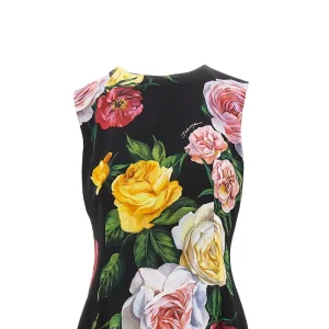 Clearance Floral print silk charmeuse dress Dresses