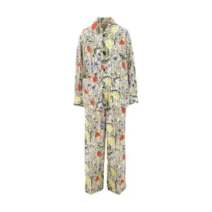 Hot Floral silk-blend pyjamas set Jumpsuits