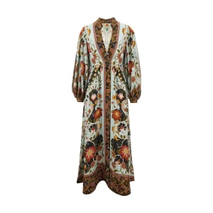 Clearance Floral twill maxi dress Dresses