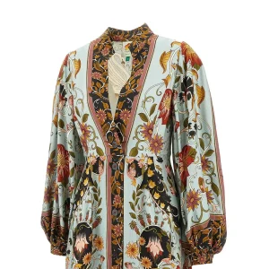 Clearance Floral twill maxi dress Dresses