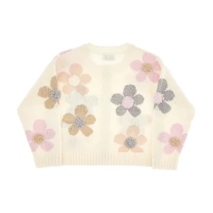 Hot Floral wool cardigan Kids Clothing