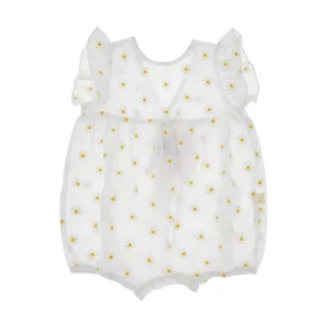 Outlet Flowers embroidery cotton rompers Kids Clothing