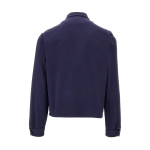 Hot Gabardine blouson with logo patch Jackets