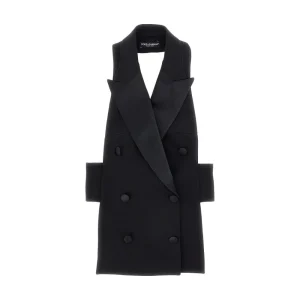 Sale Gabardine double-breasted vest Tops