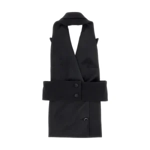 Sale Gabardine double-breasted vest Tops