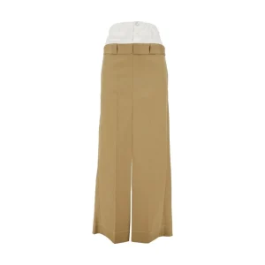 Outlet Gabardine long skirt with split Skirts