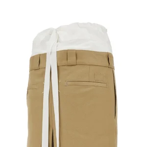 Outlet Gabardine long skirt with split Skirts