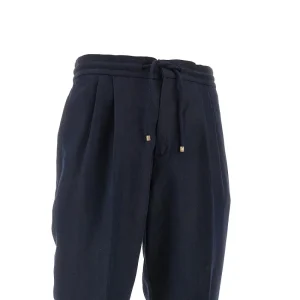 Online Gabardine pants with drawstring Pants And Shorts