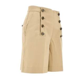 Sale Gabardine shorts with Pegaso buttons Pants And Shorts