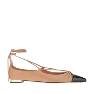 Clearance Gabi' nappa leather laced ballet flats Flat Shoes