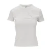Hot Gathered Anagram embroidery T-shirt Tops