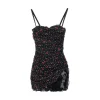 New Gathered chiffon mini dress with sequins Dresses