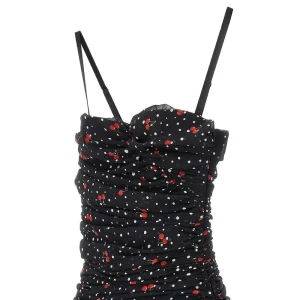 New Gathered chiffon mini dress with sequins Dresses