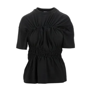 Hot Gathered cotton T-shirt Tops