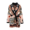 Outlet Geometric Roots jacquard wool cardigan Knitwear