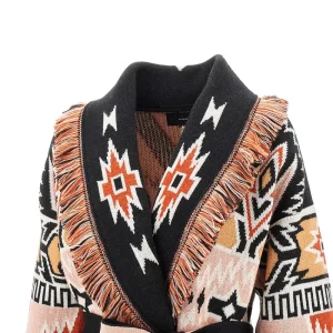 Outlet Geometric Roots jacquard wool cardigan Knitwear