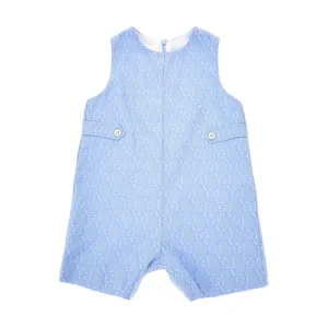 New GG Shadow jacquard cotton overalls Kids/BOY Clothing