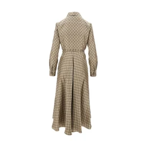 Hot GG silk twill midi dress Dresses