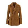 Online GG suede leather double-breasted jacket Jackets