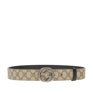 Discount GG Supreme and leather reversible belt Belts