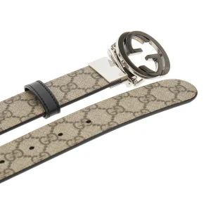 Discount GG Supreme and leather reversible belt Belts