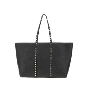Fashion Grained leather 'Rockstud' shopping bag Shoulder Bags | Shopping Bags