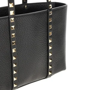 Online Grained leather 'Rockstud' mini tote bag Top-Handle Bags | Crossbody Bags