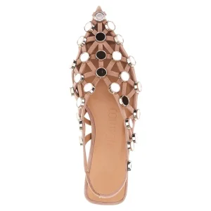 Fashion Grid' slingback flats Flat Shoes