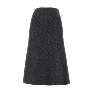 Online Herringbone wool midi skirt Skirts