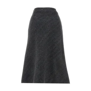 Online Herringbone wool midi skirt Skirts