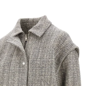 Discount Herringbone wool-blend bomber jacket Jackets