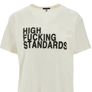Fashion High Fucking Standards' print T-shirt Tops