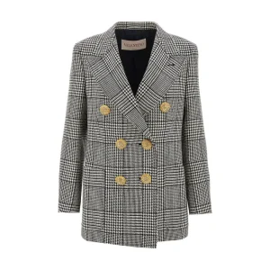 Discount Houndstooth double-breasted jacket Jackets