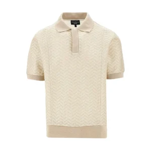 Clearance ICON chevron knitted polo shirt Knitwear