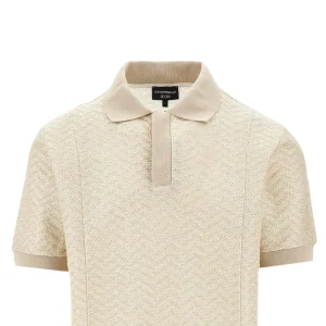 Clearance ICON chevron knitted polo shirt Knitwear