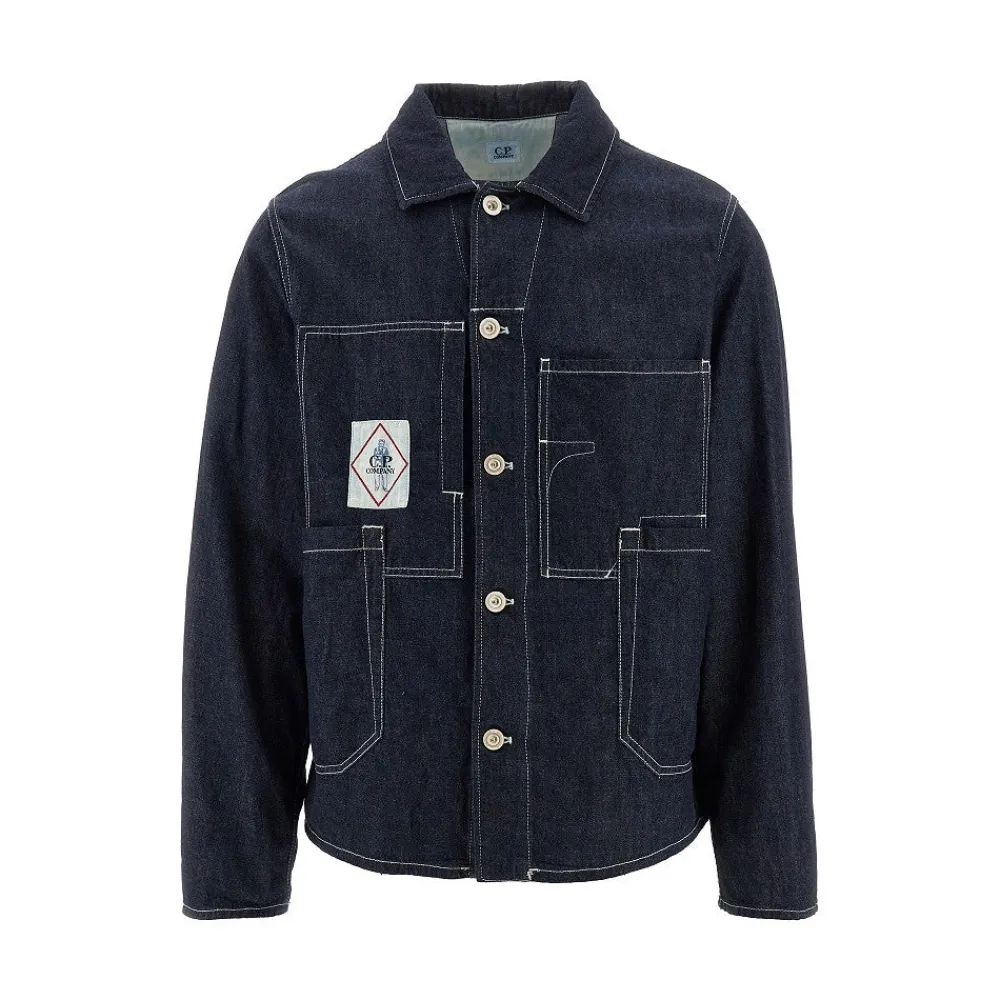 indigo_blue_denim_overshi_0.webp Outlet Indigo Blue denim overshirt Shirts