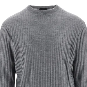 Online Inside-out ribbed wool sweater Knitwear