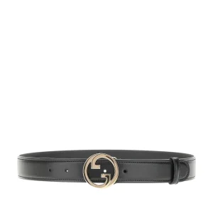 Discount Interlocking GG buckle leather belt Belts