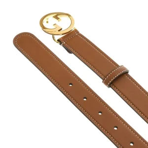 Best Interlocking GG buckle leather belt Belts