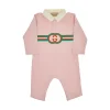 Clearance Interlocking GG embroidery jumpsuit Kids Clothing