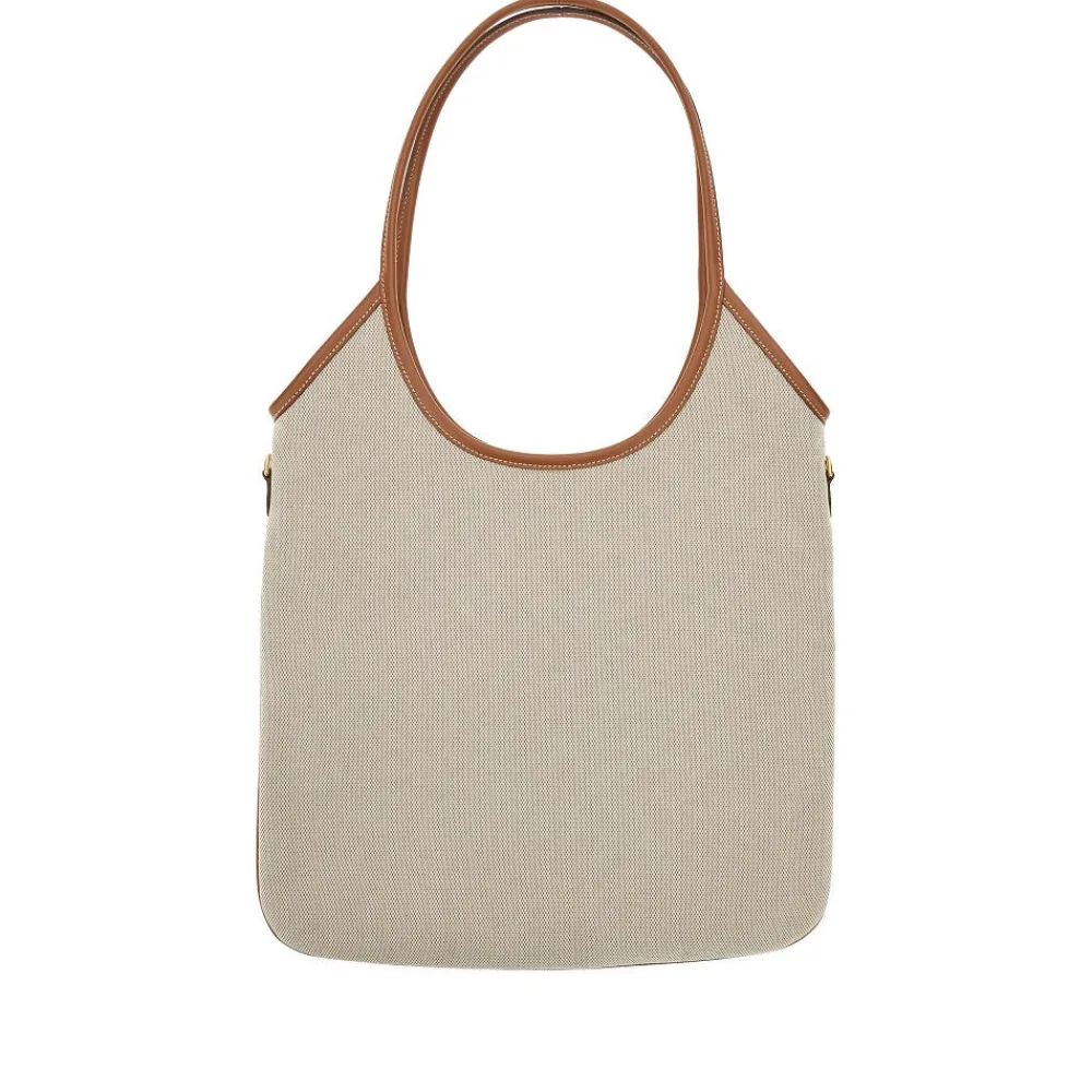 ivy_canvas_and_leather_to_1.webp New Ivy' canvas and leather tote bag Shoulder Bags