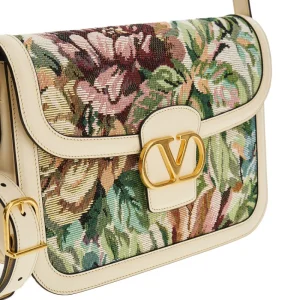 Outlet Jacquard fabric '9TO5' shoulder bag Shoulder Bags | Crossbody Bags