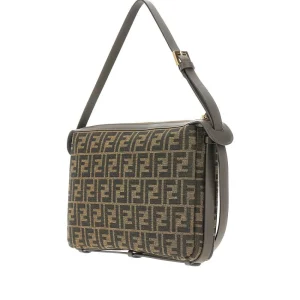 Fashion Jacquard FF fabric medium 'Simply ' bag Shoulder Bags