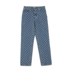 Sale Jacquard GG denim pants Kids Clothing