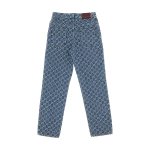 Sale Jacquard GG denim pants Kids Clothing